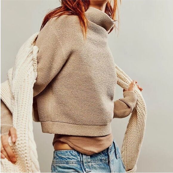 Free People Ottoman Mock-neck Pullover S - Picture 1 of 9